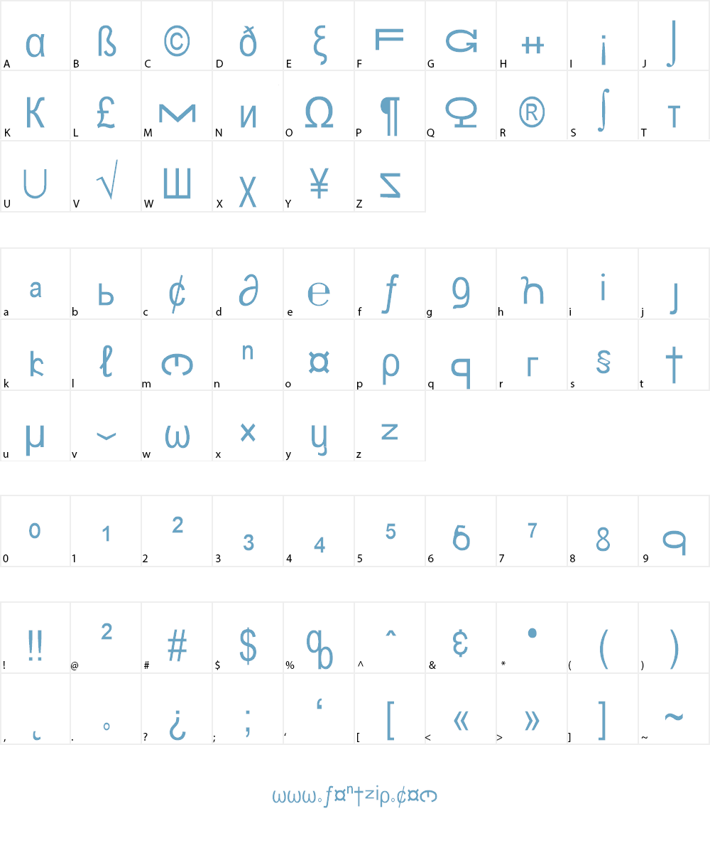 Bungle City Font Character